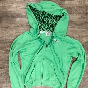 New Lime Green Zip Up Hoodie